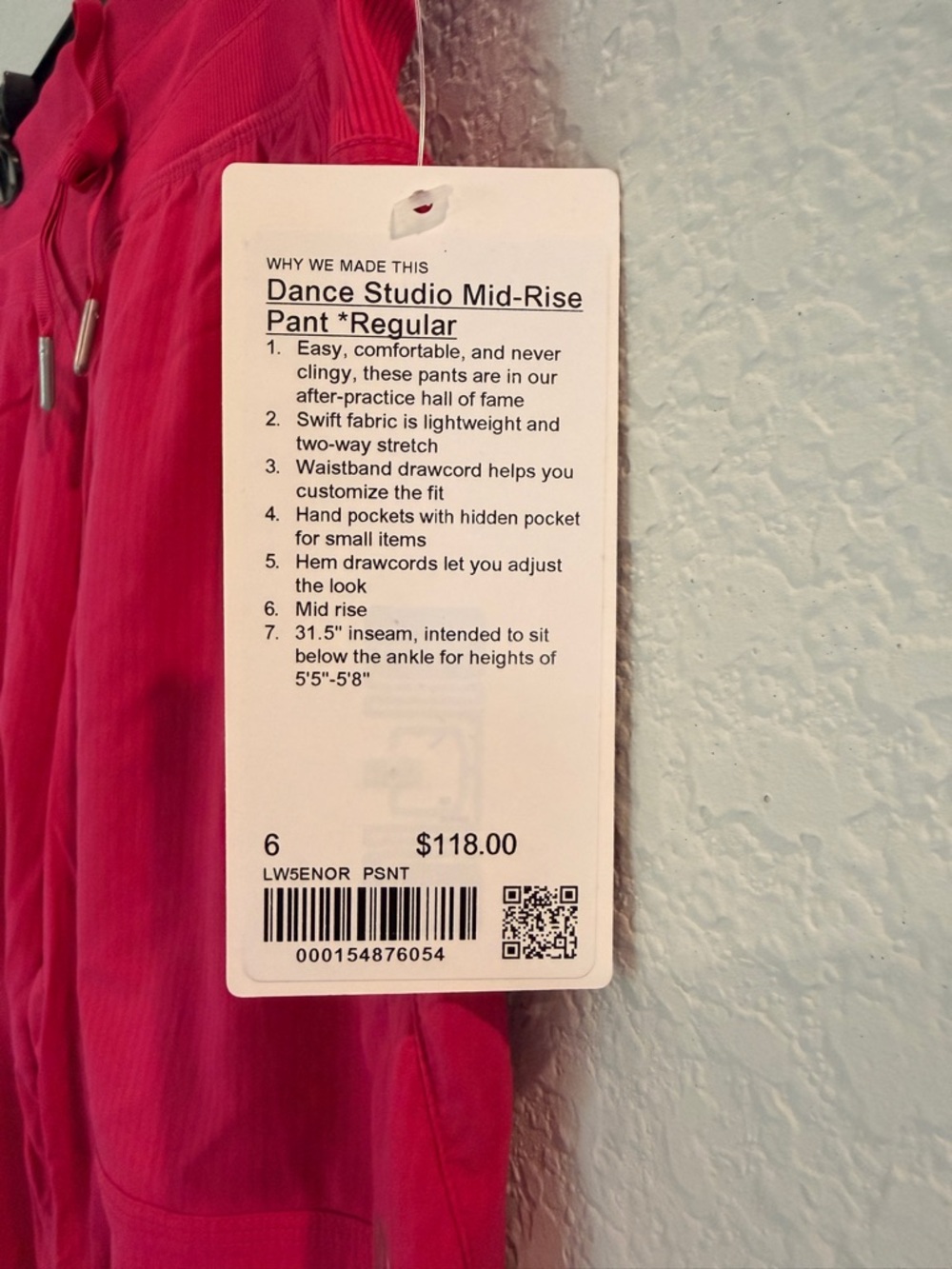 LULULEMON Dance Studio Mid-Rise Pant *Regular *NWT* - Picture 4 of 4